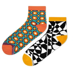 Dynamocks Unisex Pack Of 2 Patterned Ankle-Length Socks image 2