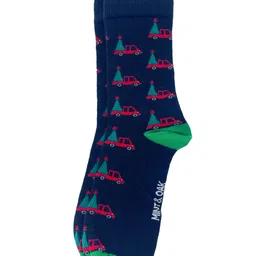 Mint & Oak Men Patterned Anti Microbial Calf-Length Socks image 3