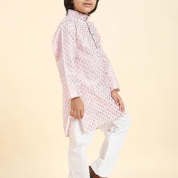 Pro-Ethic STYLE DEVELOPER Boys Ethnic Motifs Printed Regular Kurta With Pyjamas image 4