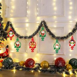 Garlands Ribbon for New Year, Xmas Christmas and Tree Decoration Tinsel Pack of 5-image-38