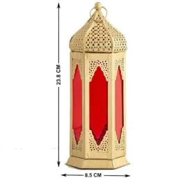 Red Metal Hanging Lantern-image-33