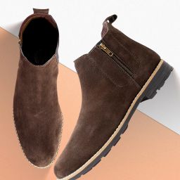 Chelsea High End Urban Fashion BREWSTER Boots Genuine Smooth Leather Suede Boots For Men-image-17
