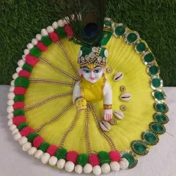 laddu gopal special fancy heavy yellow dress [size 0to1] Dress-image-25