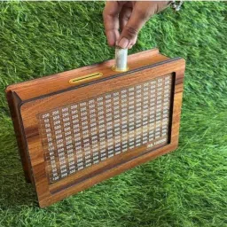 Cash Saver MoneyBox with Counting Target|wooden Coin Bank Coin Bank (Brown) Coin Bank-image-29