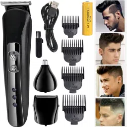 BNGH 3In1 Hair Trimmer Beard Razor Eyebrow Shaver Adjustable Cutting Length Clipper Grooming Kit 60 min Runtime 4 Length Settings-image-52