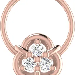 avsar Seema 14kt Cubic Zirconia Rose Gold Nose Wire-image-90