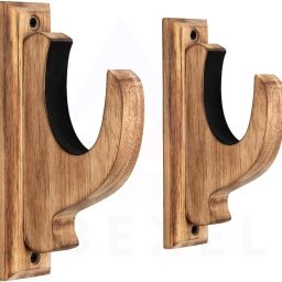 Wooden Rifle Wall Mount Holder Set of 2 – Vintage Gun Display Showpiece Decor Dovetail Airgun Scope Mount-image-32