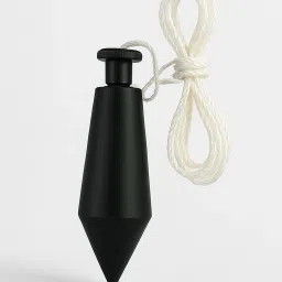 Heavy Duty Black Plumb Bob with Nylon String | Precision Survey Tool for Mason, 200 g Brass Plumb Bob-39
