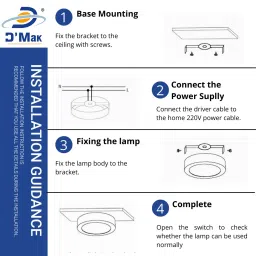 d'mak 8 watt warm White Round surface light (Pack of 2) Ceiling Light Ceiling Lamp image 5