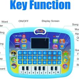 flowinzza Musical Educational Learning Laptop with LED Game Toy Notebook Computer for Kids image 3