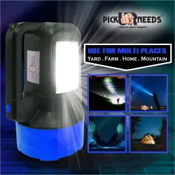 pick ur needs Long Range Light Rechargeable 125W Searchlight with Blinker + Side Light 8 hrs Torch Emergency Light image 4