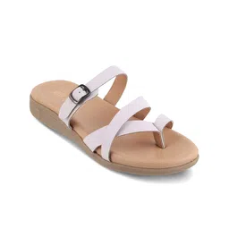 Tresmode Open Toe Flats With Buckles image 2