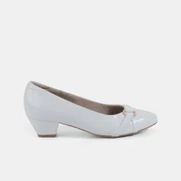 LEMON & PEPPER Pointed Toe Embellished Work Block Pumps image 4
