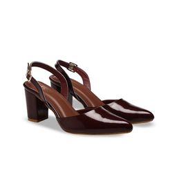 GNIST Printed Pointed Toe Block Pumps With Buckles image 2