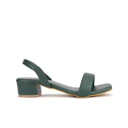 Picktoes Open Toe Block Heels With Backstrap image 4