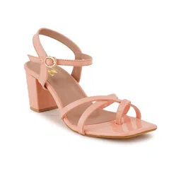 ZENVO Party Open Toe Block Heels image 2