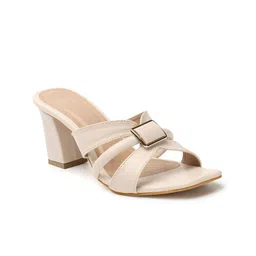 ICONICS Buckled Open Toe Block Heels image 5