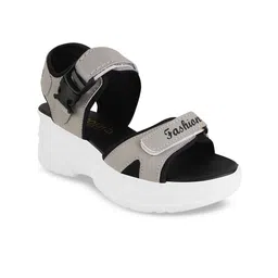 Shoetopia Printed Open Toe Wedges With Velcro Closure image 4
