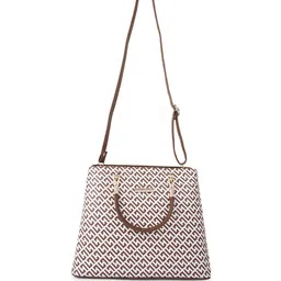YOYOWING Geometric Printed Structured Handheld Bag image 5