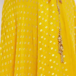Clora Creation Printed Georgette Flared Skirt with Dupatta image 5