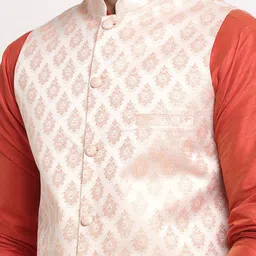 Kaifoo Men Multicoloured Kurta with Churidar & Nehru Jacket image 5