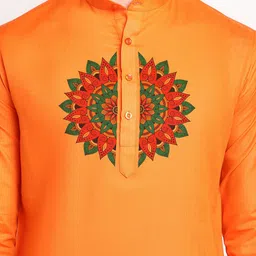 DEVOILER Ethnic Motifs Printed Regular Straight Kurta with Pyjamas image 3