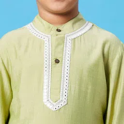 Stylo Bug Boys Regular Mirror Work Kurta With Pyjamas image 5