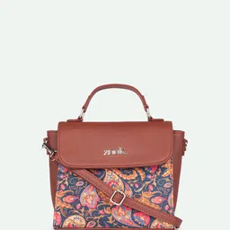 ZOUK Paisley Printed Structured Handheld Bag image 2