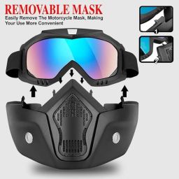 Mask, Airsoft Mask Full Face and Detachable Airsoft Goggles Full Face Mask Goggles Bike Off-Road Racing Glasses Blowtorch Safety Goggle BlowtorchSafety Goggle-image-22