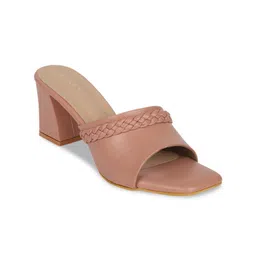 ICONICS Square Toe Block Open Back Heels image 4
