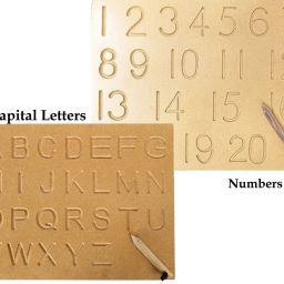 Wooden Combo of 1-20 Numbers & English Alphabets Writing Practice Tracing Boards-image-23