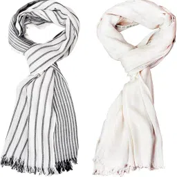 Striped Pure Cotton Men Multicolor Stole-18