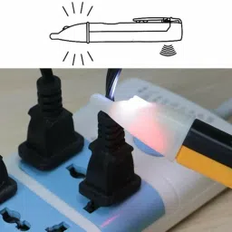 ozonide AC Voltage Line Tester With Buzzer And LED Torch Light Digital Voltage Tester image 2