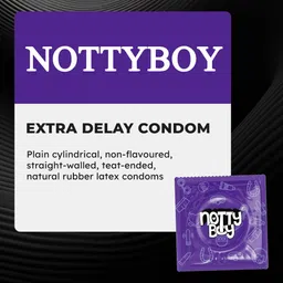 noTTy Boy Set of 3 Lubricated Condoms - Ribbed + Over Time + Extra Thin Banana - 3Pcs each image 4
