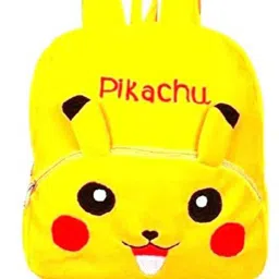 Velvet Soft Toddler Plush Fabric 10 liters Happy Pikachu School Bags for Kids School Nursery Picnic Plush Bag-image-21