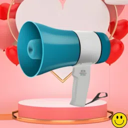 Handheld Megaphone with Siren, Microphone & Rechargeable for Outdoor EventsA275 Megaphone Portable Megaphone Siren Loudspeaker Function &Long Battery BackupW275 Outdoor PA System-31