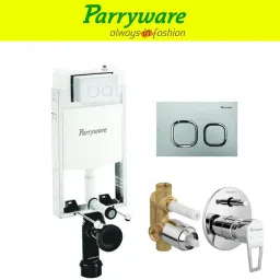 Half Frame Concealed Cistern, with divater body upper espiron set of 1 pic 190 Dual Flush Tank-0
