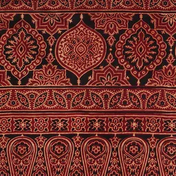 Dupatta Bazaar Maroon & Black Printed Block Print Dupatta image 2