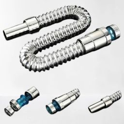 1Pc Flexible White Waste Pipe – PVC Outlet for Sink Silver Hose Pipe-image-91