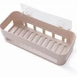 Self Adhesive Multi-Purpose Wall Hanging BATHROOM floating Shelf (PACK OF 1) Plastic Wall Shelf-image-37