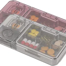 7 days BPA Free Sealed Moisture proof Medicine Storage Box for Medication (Grey) Pill Box-image-2
