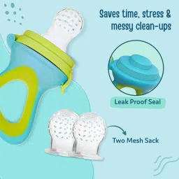 luvlap Elegant Silicone Food/Fruit Nibbler with Extra Mesh, Soft Pacifier & feeder Feeder image 5