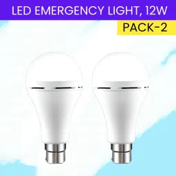 12W Rechargeable Inverter LED Bulb with Upto 4H.Power Cut Lighting Pack of_2E120 4 hrs Bulb Emergency Light-image-17