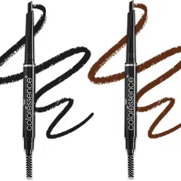 EyeBrow Pencil 2 in 1 Dual Function Brow Filling Pencil with Spoolie Brush Combo-image-2