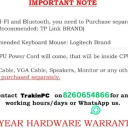 TrakinPC Intel Core i3 (4 GB / 500 GB / Windows 10) Assembled Desktop Computer image 4