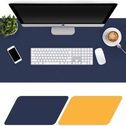 SHIDHMI Laptop Pad Desk Pad, PU Leather Office Desk Mat, Ultra Thin, Extra Large, Waterproof Desk Blotter, Laptop Mouse Pad Table Protector for Office and Home Mousepad-22