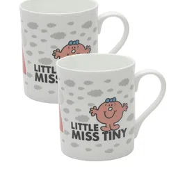 CLAY CRAFT White & Red Text or Slogans Printed Ceramic Glossy Mugs Set of Cups and Mugs image 5