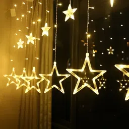 ENORMITY Yellow & White Star Shape String Lights image 3