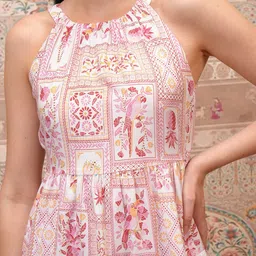 Vishudh Ethnic Motifs Print A-Line Midi Dress image 2