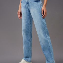 DressBerry Women Blue Wide Leg High-Rise Highly Distressed Light Fade Stretchable Jeans-image-61